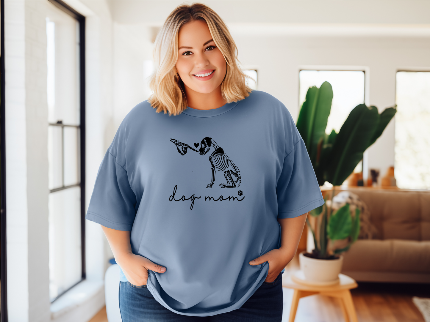 Dog Mom Skelly Boop Graphic Comfort Colors Tee