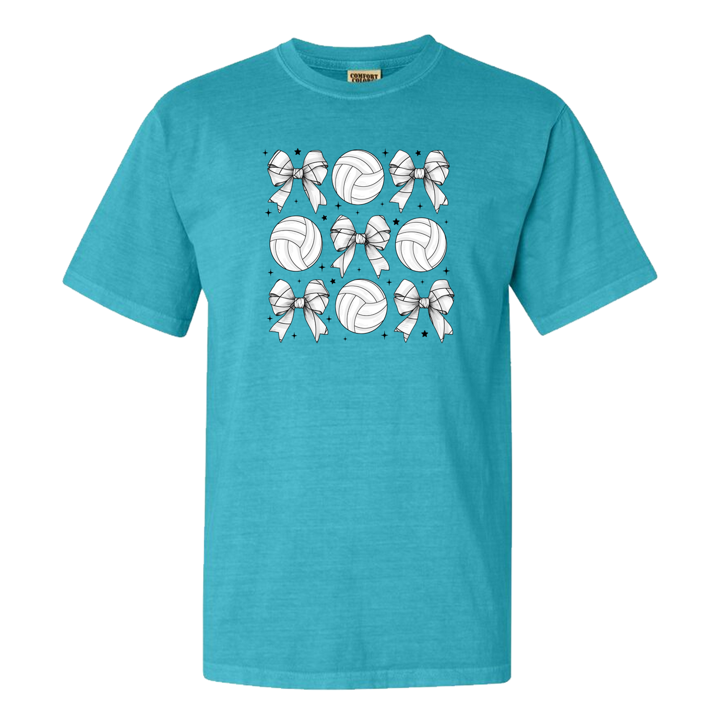 Volleyballs and Bows Comfort Colors Graphic Tee