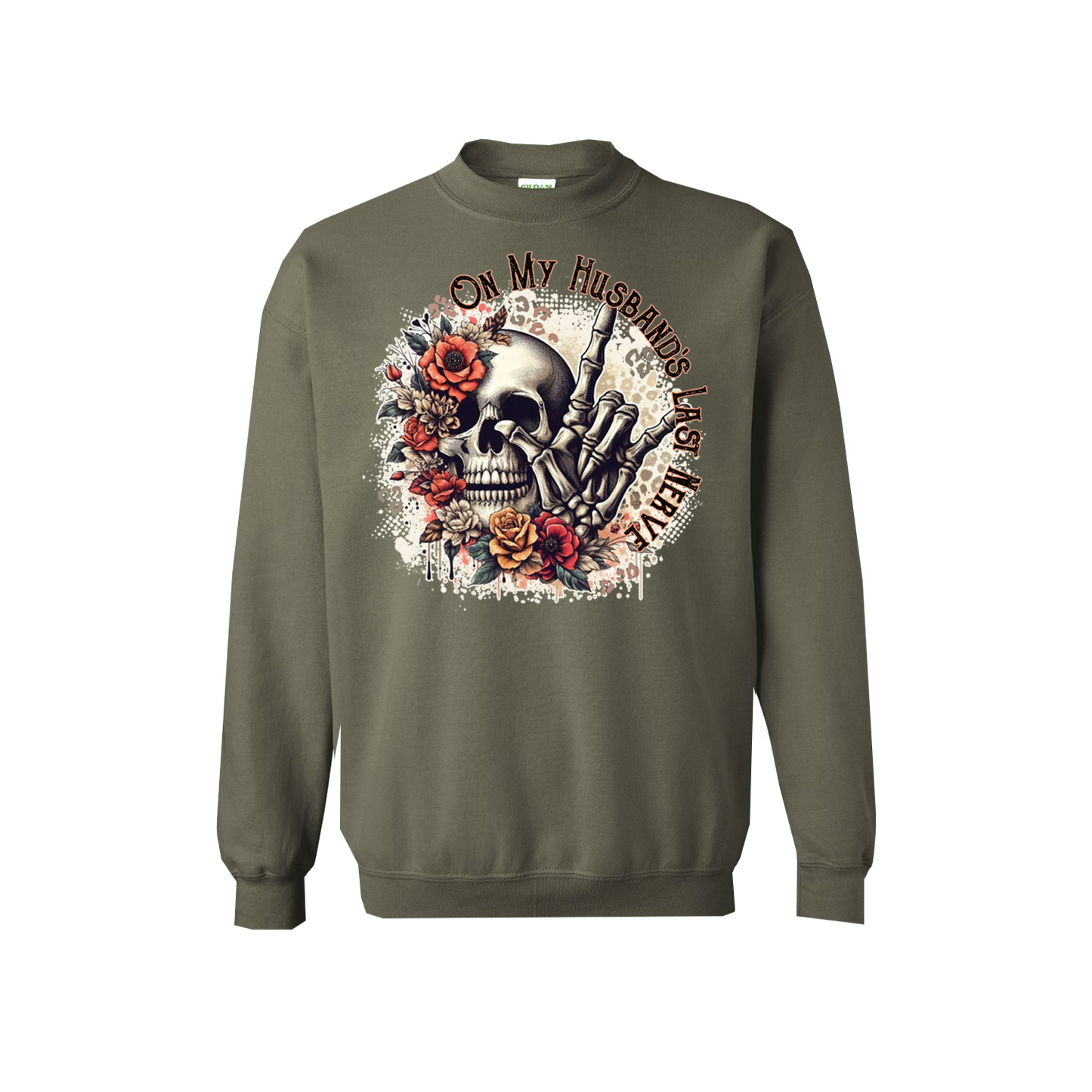 On My Husband's Last Nerve Graphic Crewneck and Hoodie