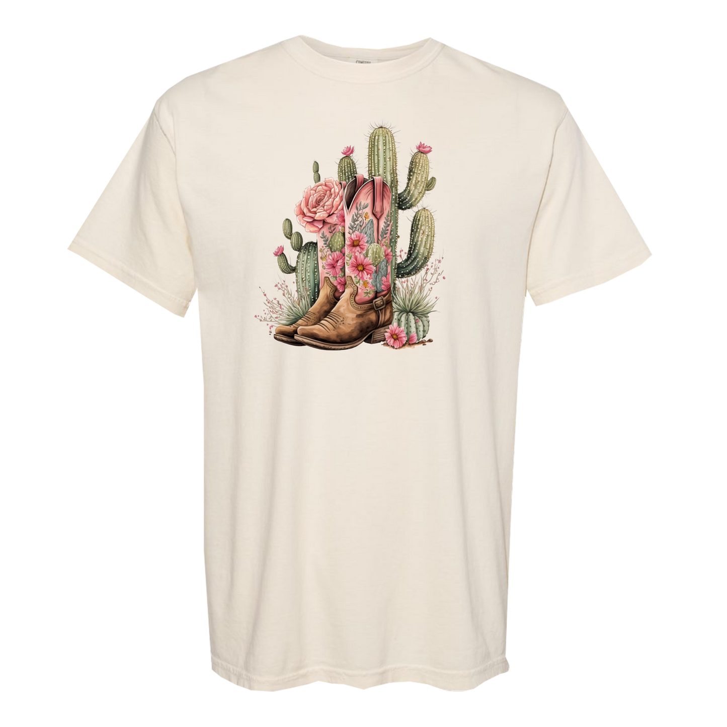 Boots and Cactus Graphic Comfort Colors Tee
