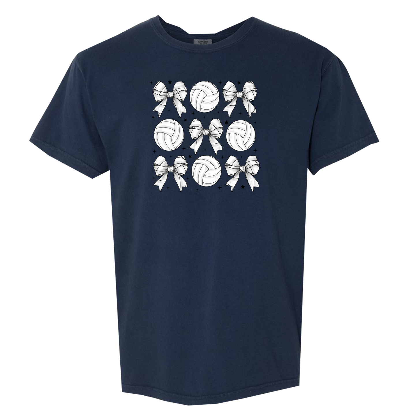 Volleyballs and Bows Comfort Colors Graphic Tee