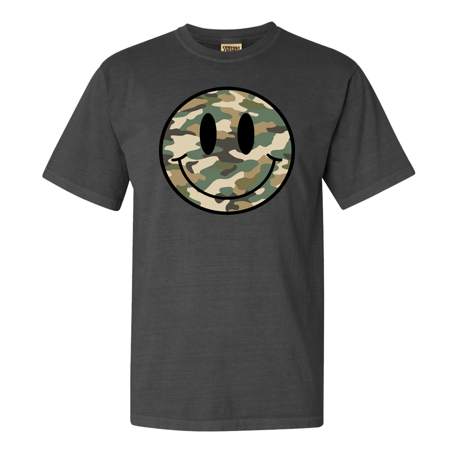 Camo Smiley Graphic Comfort Colors Tee