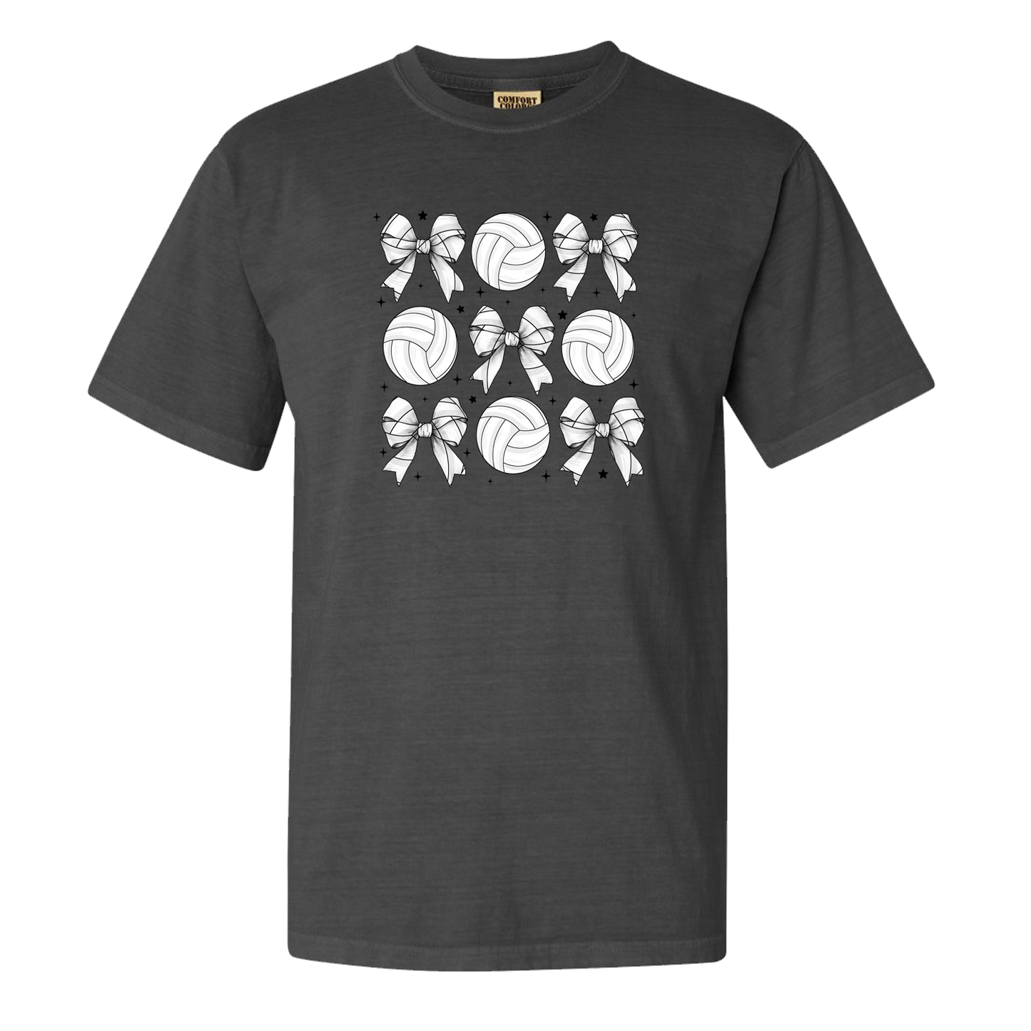 Volleyballs and Bows Comfort Colors Graphic Tee