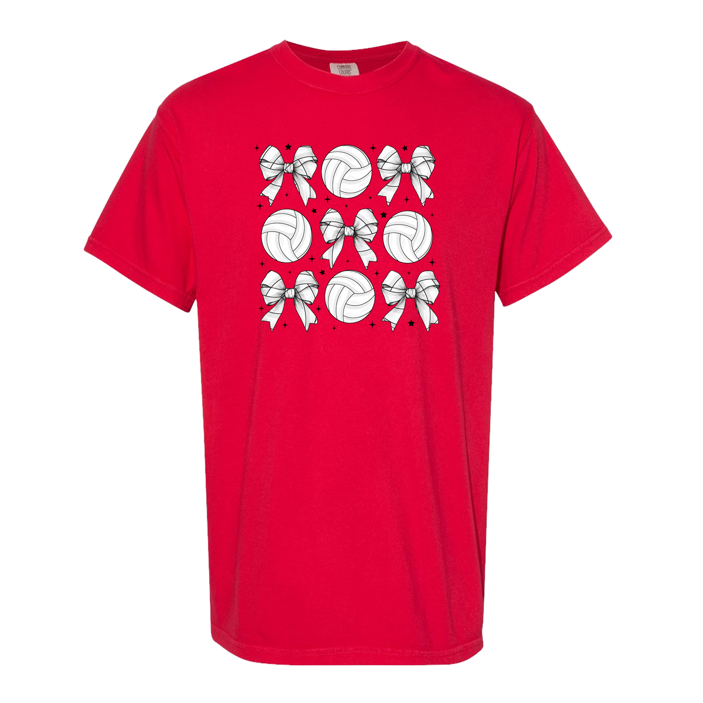 Volleyballs and Bows Comfort Colors Graphic Tee