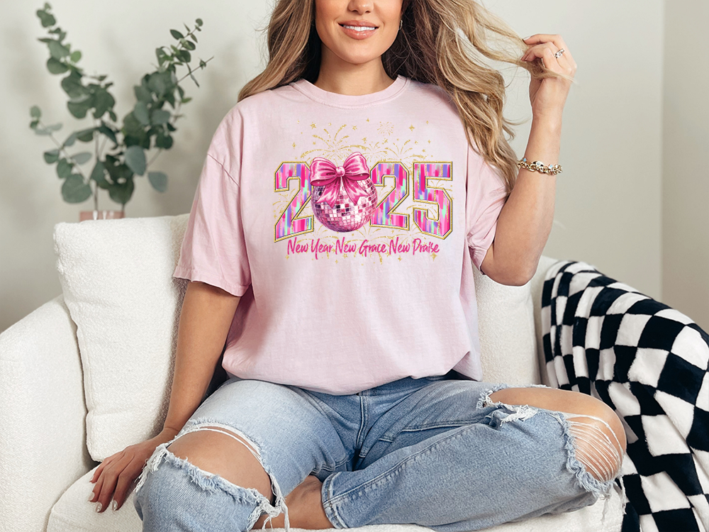 2025 New Year, New Grace, New Praise Comfort Colors Graphic Tshirt