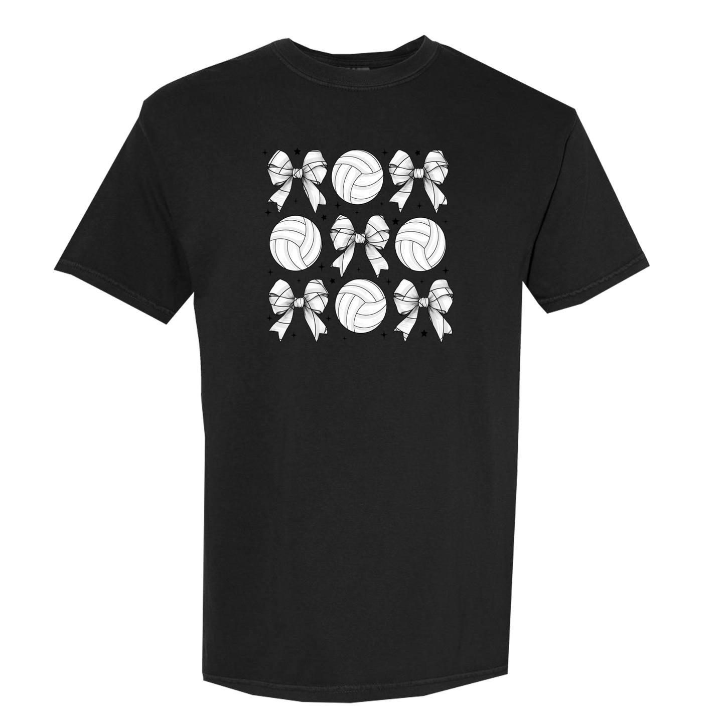 Volleyballs and Bows Comfort Colors Graphic Tee