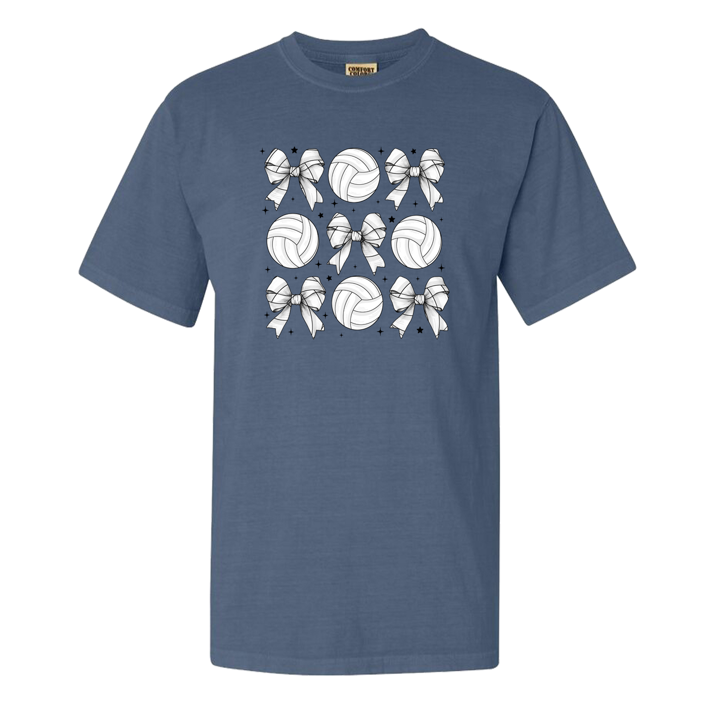 Volleyballs and Bows Comfort Colors Graphic Tee