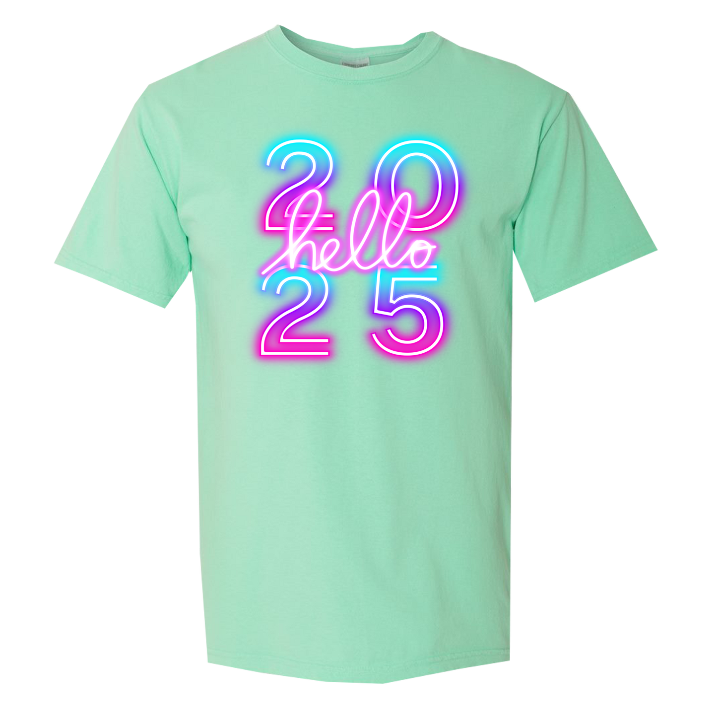 Hello 2025 Comfort Colors Graphic Tshirt