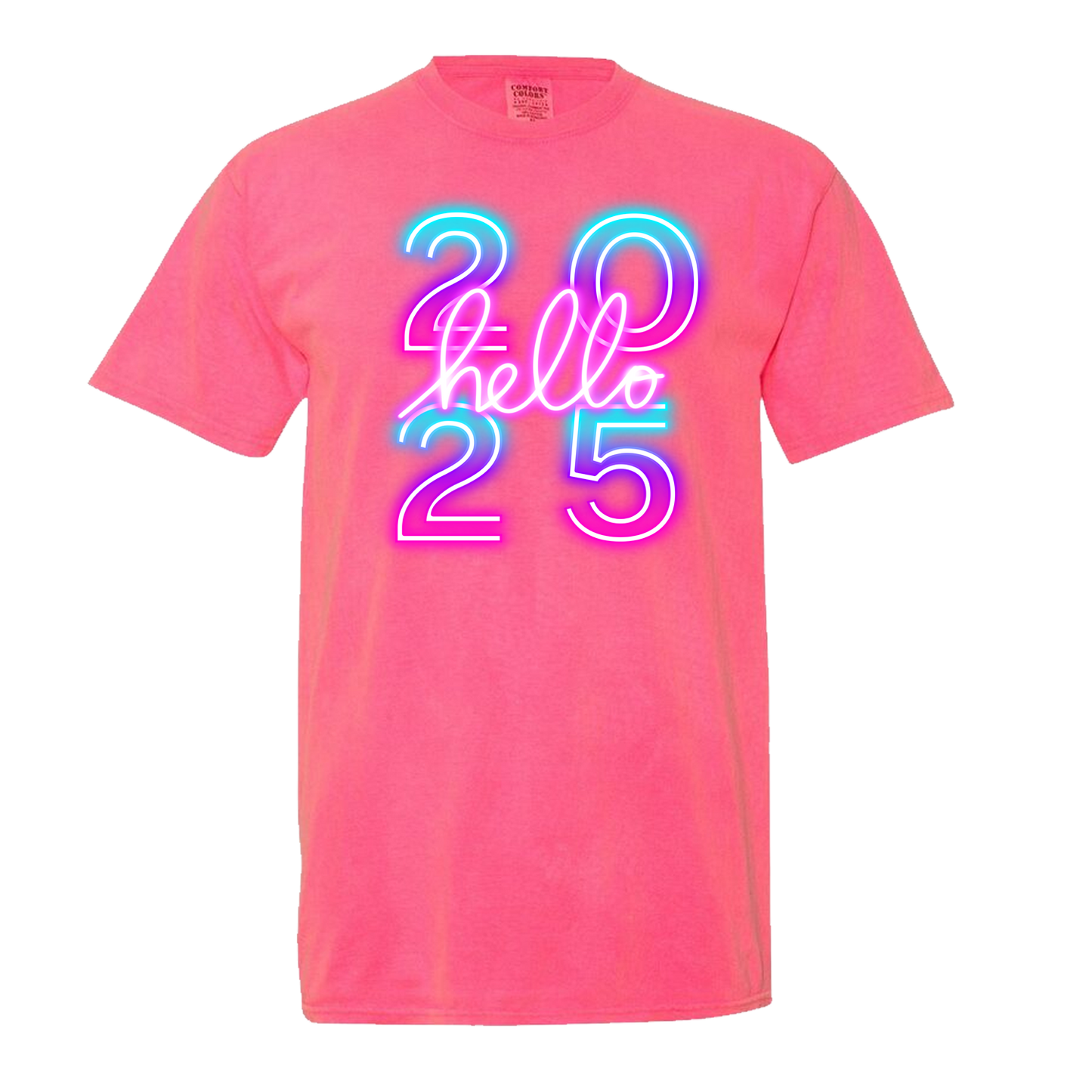Hello 2025 Comfort Colors Graphic Tshirt
