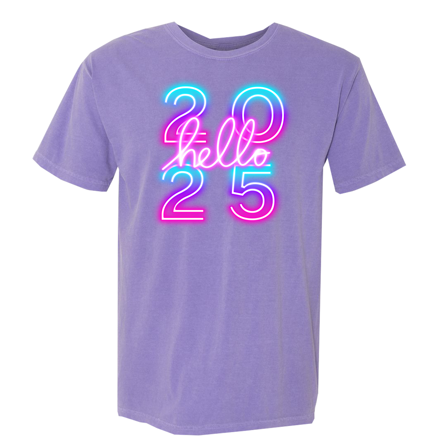 Hello 2025 Comfort Colors Graphic Tshirt