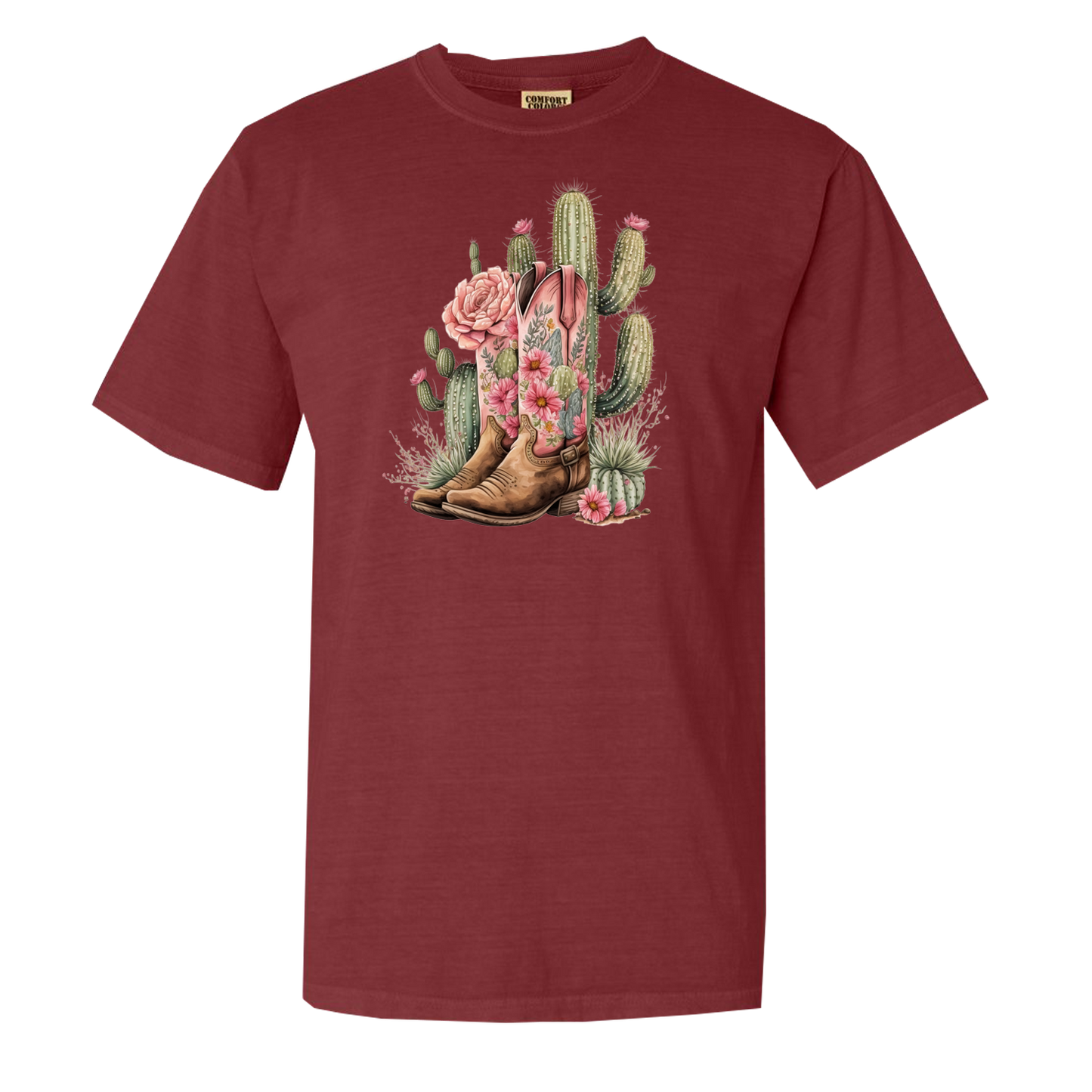 Boots and Cactus Graphic Comfort Colors Tee