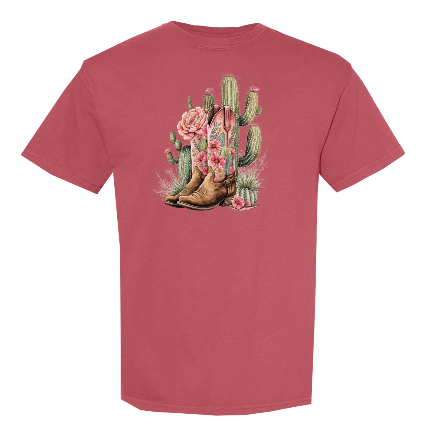 Boots and Cactus Graphic Comfort Colors Tee