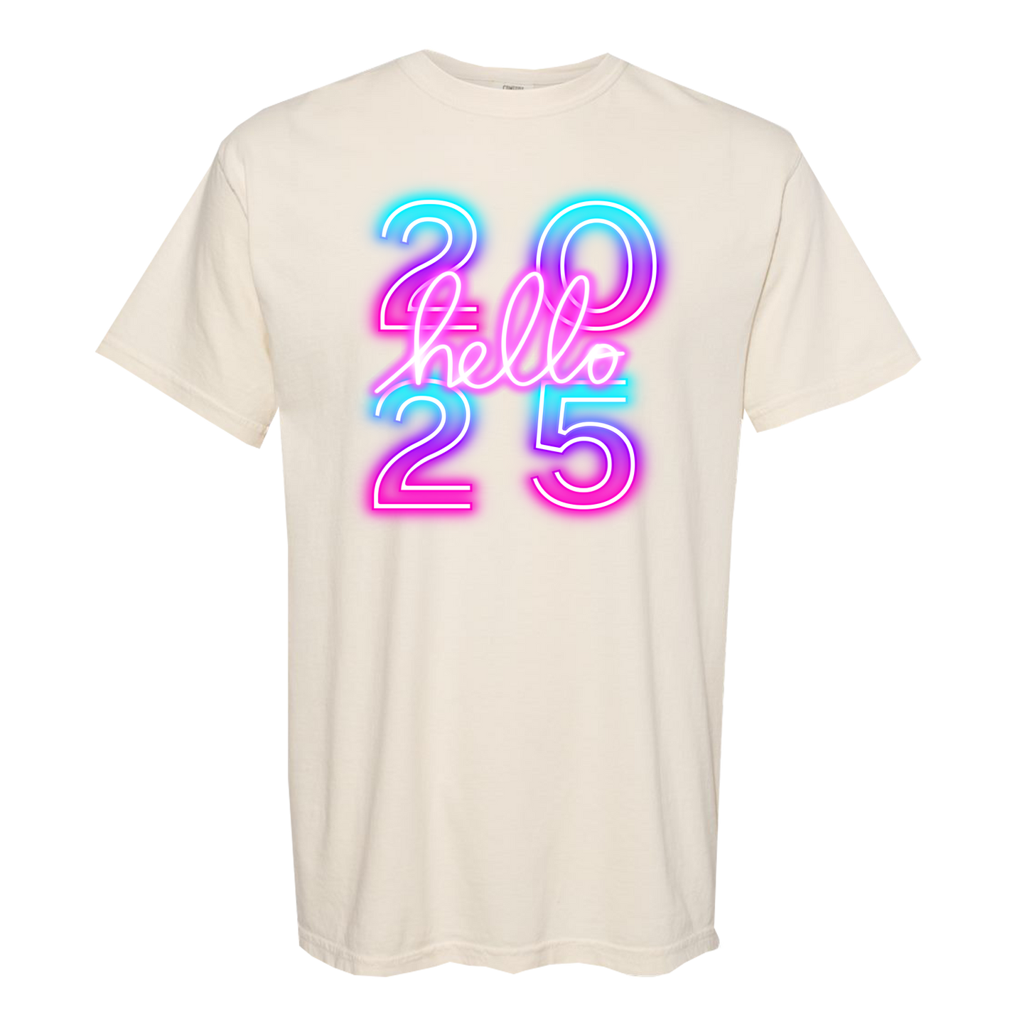 Hello 2025 Comfort Colors Graphic Tshirt