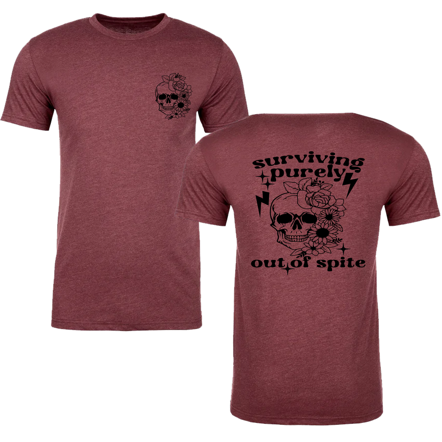 Surviving Purely Out Of Spite Graphic Tshirt