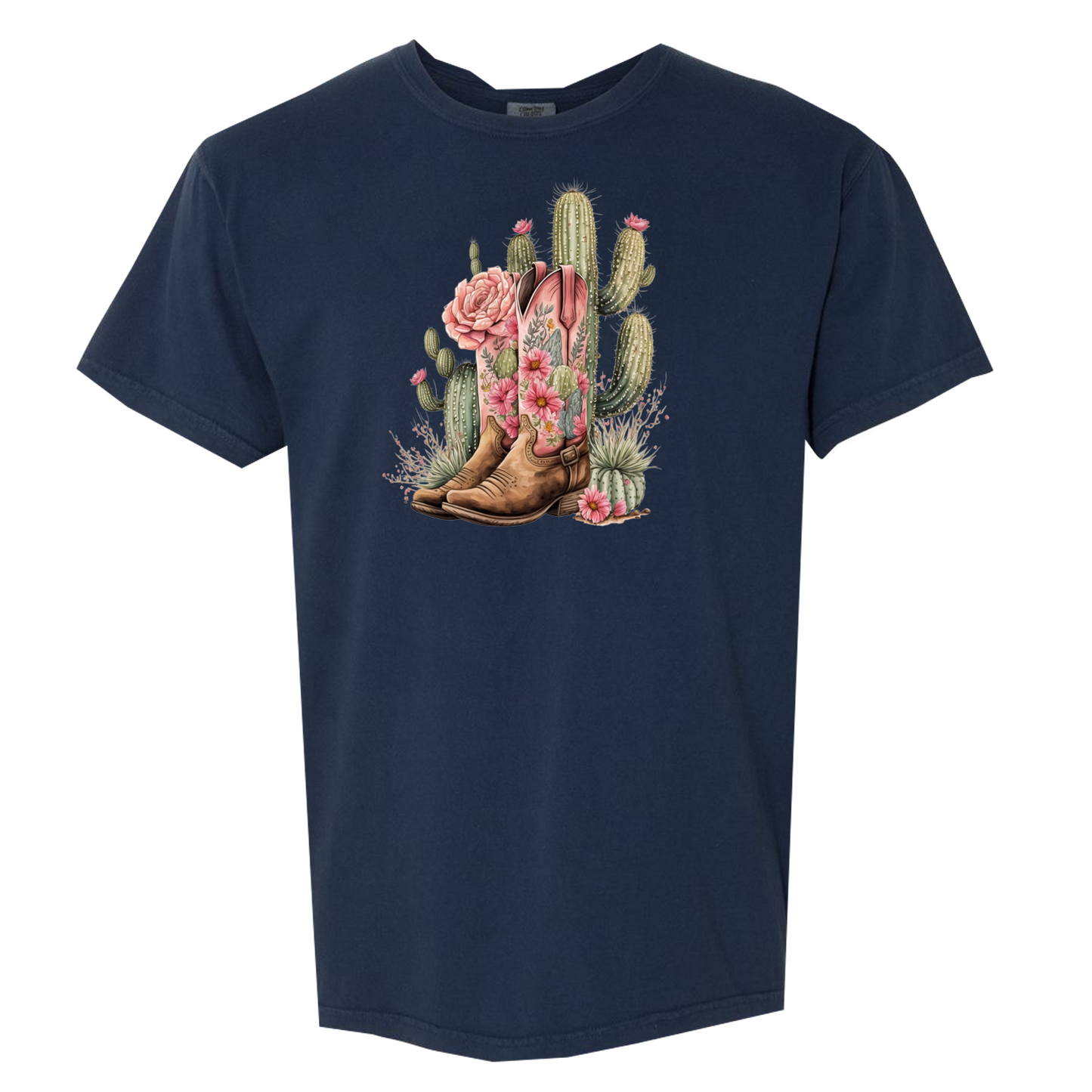 Boots and Cactus Graphic Comfort Colors Tee